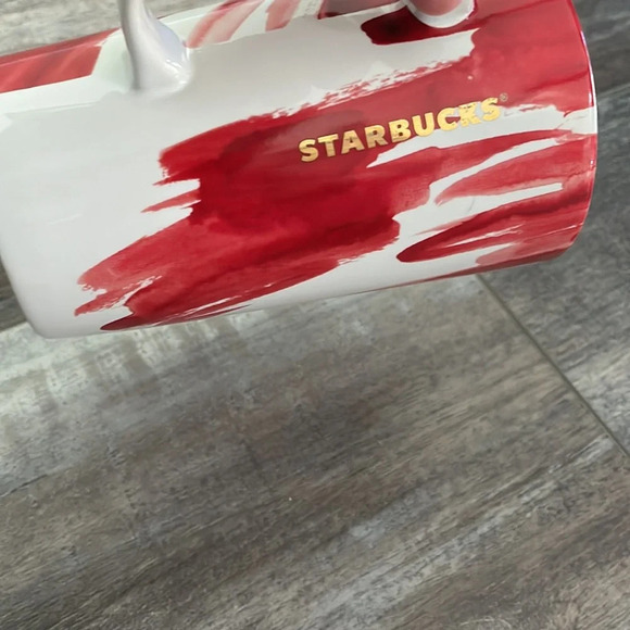 Starbucks Coffee Ceramic Mug Cup 2014 Gold Circle - Picture 3 of 5